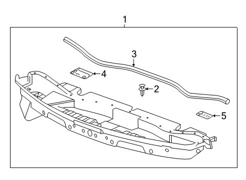 2020 Cadillac XT4 Splash Shields Sight Shield Diagram for 85136588