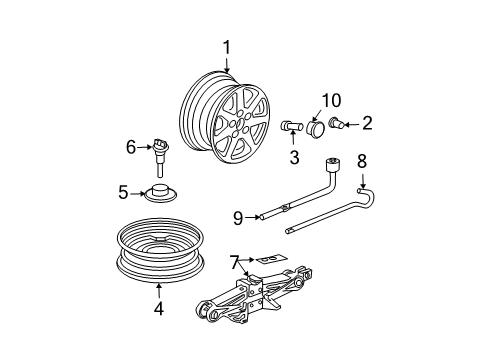 2007 Acura TSX Tire Pressure Monitoring Sensor Assembly, Initiator Diagram for 39360-STK-A01