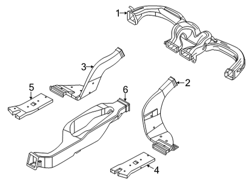 2022 Kia Seltos Ducts Duct-Rear Heating Rr Diagram for 97365Q5000
