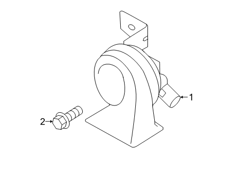 2020 Hyundai Accent Horn Horn Assembly-Burglar Alarm Diagram for 96630H8000