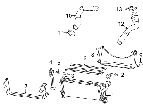 2015 Ram 3500 Intercooler Clamp-Hose Diagram for 52028977AB