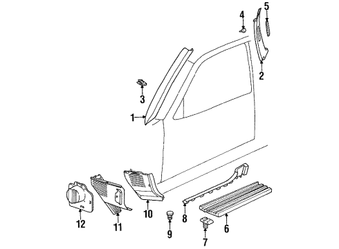 1998 BMW 318ti Interior Trim - Pillars, Rocker & Floor Sound Insulating Left Diagram for 51488202273