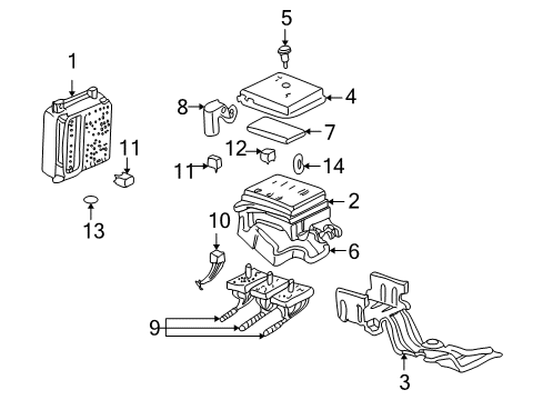 2004 Oldsmobile Alero Electrical Components Block Asm, Engine Wiring Harness Junction (Remanufacture) Diagram for 19300111