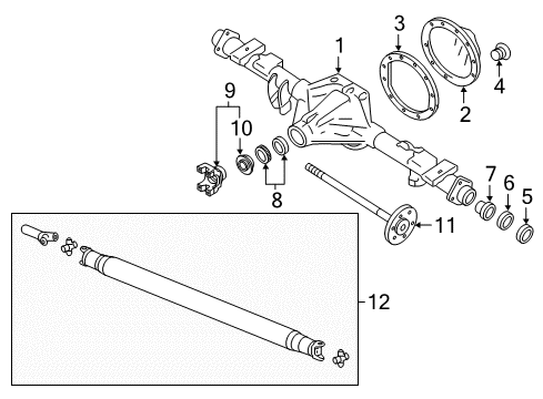 2019 GMC Sierra 1500 Axle Housing - Rear ABS Ring Diagram for 15286384