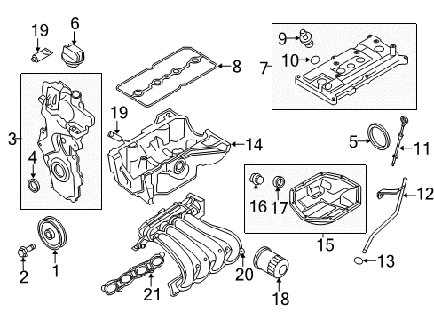 2015 Nissan NV200 Filters Gauge-Oil Level Diagram for 11140-JD00A