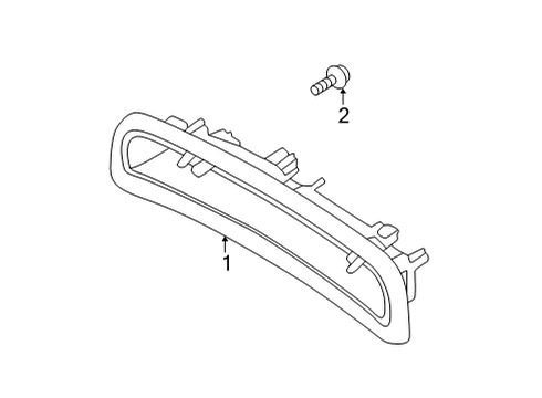 2021 Ford Bronco High Mount Lamps High Mount Lamp Screw Diagram for -W720990-S450B