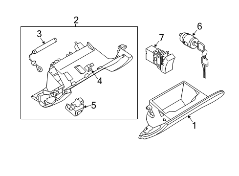 2010 Nissan 370Z Lift Gate Finisher-Power Socket Diagram for 68297-1EA0A