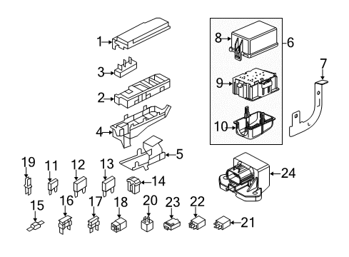 2010 Ford Escape Fuse & Relay Maxi Fuse Diagram for F8SZ-14526-BA