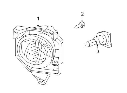 2008 Acura RDX Bulbs Foglight Unit, Driver Side Diagram for 33951-STK-A01