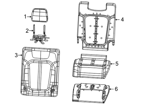 2021 Jeep Grand Cherokee L Third Row Seats COVER-REAR SEAT BACK Diagram for 7GK66TX7AC