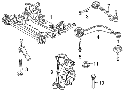 2022 BMW 230i xDrive Front Suspension Components CRASH LEVER, LEFT Diagram for 31126876991