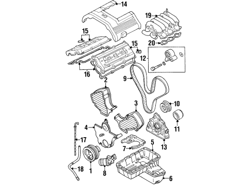 1999 Honda Passport Filters Air Cleaner Filter Diagram for 2-90842-900-0