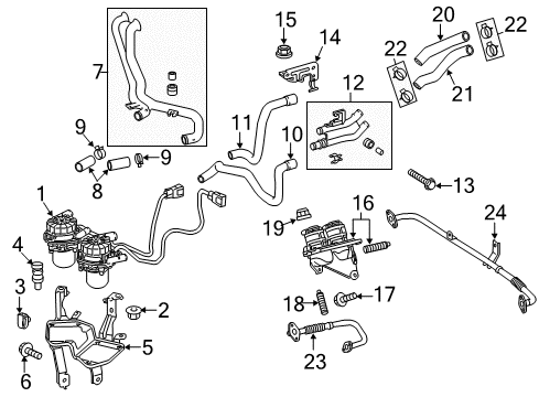 2010 Toyota Tundra A.I.R. System Outlet Hose Diagram for 17342-0P010