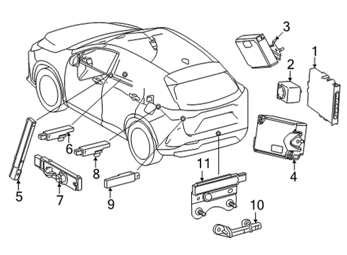 2022 Lexus NX350h Keyless Entry Components RECEIVER ASSY, BLE I Diagram for 890G0-78010