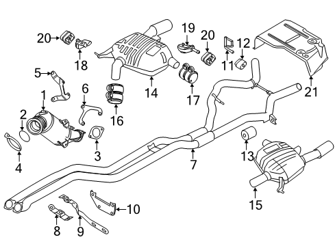 2011 BMW 335is Exhaust Components Rear Silencer, Left, With Exhaust Flap Diagram for 18307647066