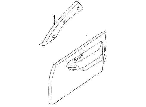 1991 Nissan Sentra Interior Trim - Pillars, Rocker & Floor Garnish-Windshield Pillar, LH Diagram for 76912-50Y00