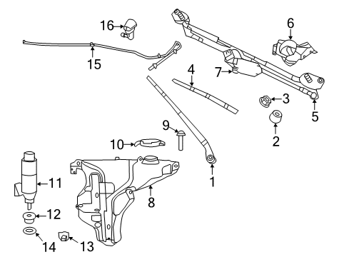 2018 Chrysler 300 Wiper & Washer Components Blade-Front WIPER Diagram for 68194930AA