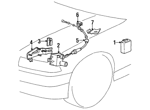 1999 BMW 318ti Cruise Control System Actuator Supporting Plate Diagram for 65711387003