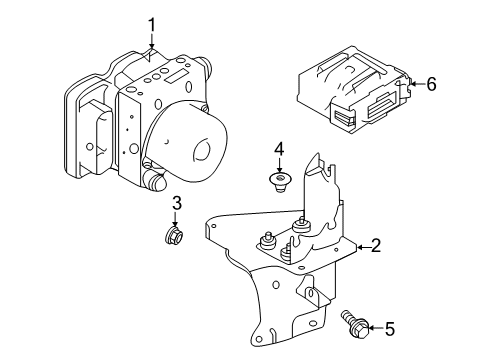 2020 Infiniti QX50 Anti-Lock Brakes Controller Assembly-IDM Diagram for 476A0-5NY0A
