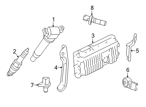 2016 Toyota Camry Powertrain Control ECM Diagram for 89661-0X231