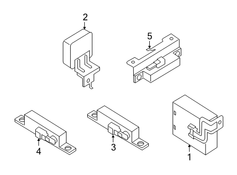 2011 Nissan Altima Keyless Entry Components Buzzer Assy-Entry Card Diagram for 25640-3TA1D