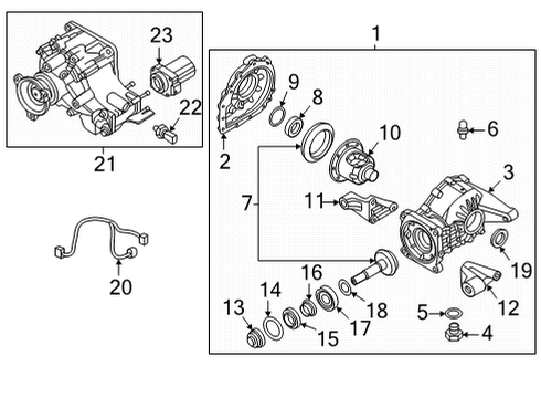 2022 Hyundai Santa Cruz Axle & Differential - Rear Collar-Clutch Diagram for 530883B510