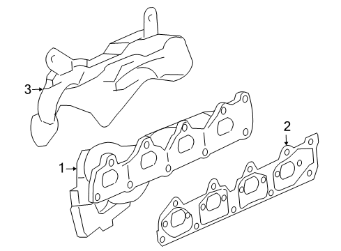 2009 Chevrolet Cobalt Exhaust Manifold Heat Shield Diagram for 12603793