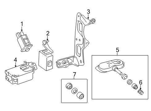 2008 Toyota Sequoia Tire Pressure Monitoring Receiver Diagram for 89760-0C040