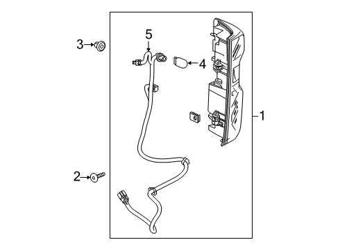 2019 Chevrolet Silverado 1500 Bulbs Tail Lamp Diagram for 84678150