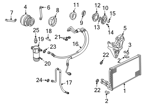 1995 Chevrolet S10 Switches & Sensors Switch, A/C Compressor Diagram for 2724728