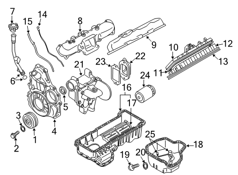 2015 GMC Savana 2500 Engine Parts, Mounts, Cylinder Head & Valves, Camshaft & Timing, Oil Pan, Oil Pump, Crankshaft & Bearings, Pistons, Rings & Bearings, Variable Valve Timing Oil Tube Diagram for 12631778