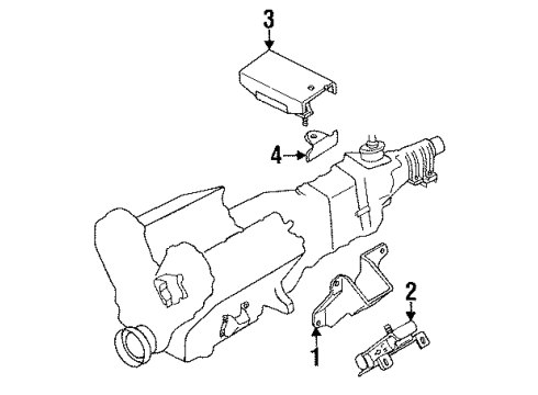 1995 Isuzu Trooper Engine & Trans Mounting Protector, L. Heat Engine Mounting Diagram for 8-97022-765-0