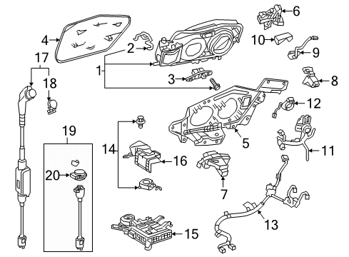 2018 Toyota Prius Prime Electrical Components - Quarter Panel Plug Diagram for G90G0-47120