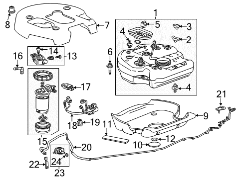 2014 Chevrolet Cruze Emission Components Module Diagram for 22902634