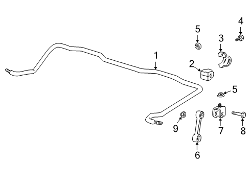 1997 BMW Z3 Stabilizer Bar & Components - Rear Stabilizer Rubber Mounting Diagram for 33551094635