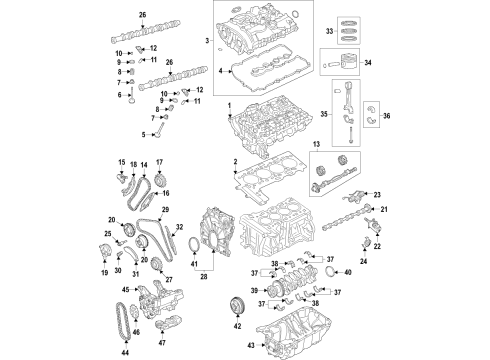 2020 BMW X3 Engine Parts, Mounts, Cylinder Head & Valves, Camshaft & Timing, Variable Valve Timing, Oil Pan, Oil Pump, Balance Shafts, Crankshaft & Bearings, Pistons, Rings & Bearings TIMING CHAIN Diagram for 11318631842
