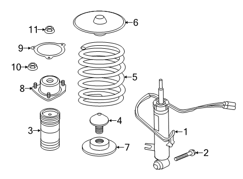 2014 BMW X5 Struts & Components - Rear Barrel Spring Rear Diagram for 33536779867