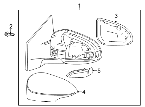 2019 Toyota Corolla Outside Mirrors Mirror Assembly Diagram for 87940-02F51-B1