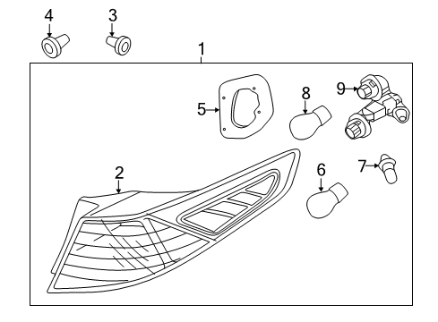 2015 Kia Optima Tail Lamps Holder & Wiring Assembly Diagram for 924512T500