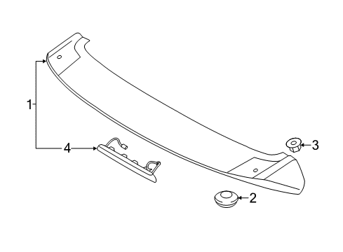 2013 Hyundai Santa Fe Rear Spoiler Plug Diagram for 17313-23000