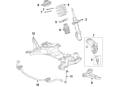 2014 Jeep Cherokee Front Suspension Components, Lower Control Arm, Stabilizer Bar Link-STABILIZER Bar Diagram for 68232186AC