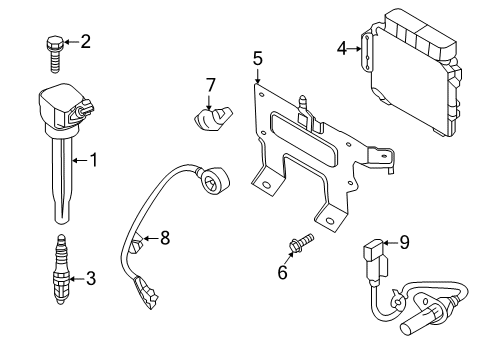 2022 Hyundai Accent Powertrain Control ELECTRONIC CONTROL UNIT Diagram for 39100-2M388