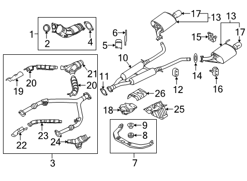 2017 Infiniti Q70 Exhaust Components INSULATOR Assembly-Exhaust Mounting Diagram for 20595-JK00A