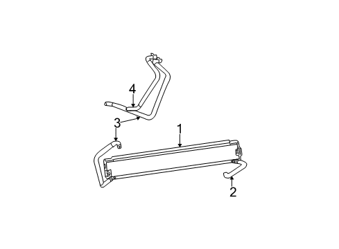 2005 Chrysler PT Cruiser Trans Oil Cooler Hose-Transmission Oil Inlet Diagram for 5096196AB