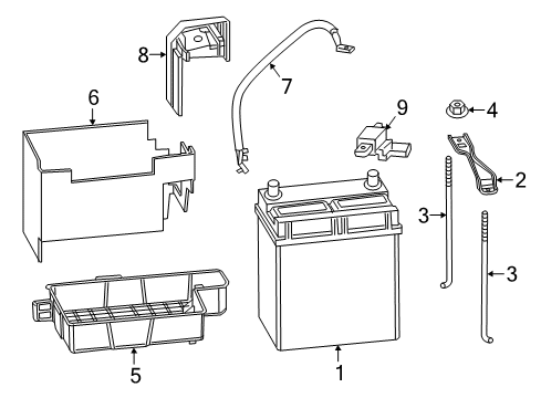 2018 Honda HR-V Battery Cable Assembly Diagram for 32600-T7A-900