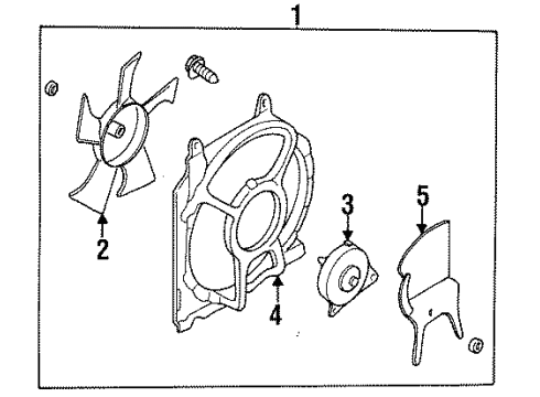 1995 Nissan Sentra A/C Condenser Fan CONDENSOR Fan And Motor Assembly Diagram for 92120-4B901