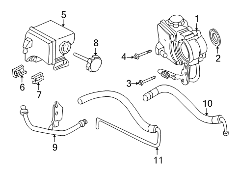 2003 Pontiac Grand Am P/S Pump & Hoses, Steering Gear & Linkage Housing Diagram for 26091879