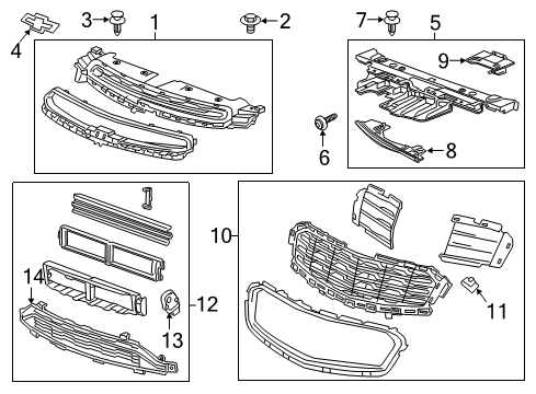 2016 Chevrolet Cruze Grille & Components Emblem Diagram for 95422636