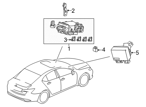 2015 Acura TLX Fuel Supply Box Assembly, Fuse Diagram for 38200-TZ3-A23