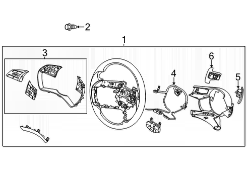 2021 Hyundai Sonata Steering Column & Wheel, Steering Gear & Linkage Steering Remote Control Switch Assembly Diagram for 96700-L1880-NRC